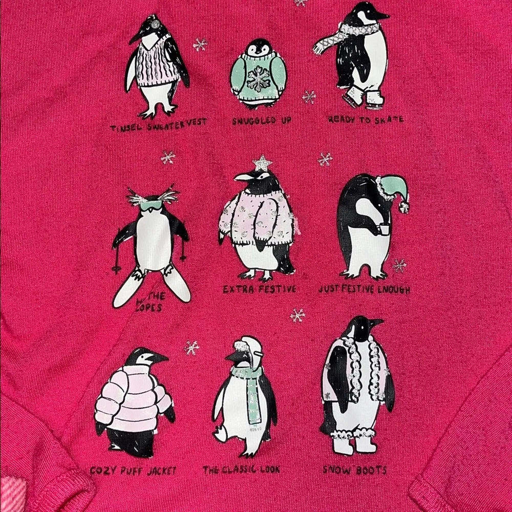 Carters Girls Penguin Pajama Set